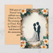 Faire-part de mariage moderne (Devant / Derrière)