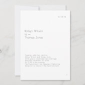 Faire-part de mariage moderne 5x7 de page de livre (Devant)