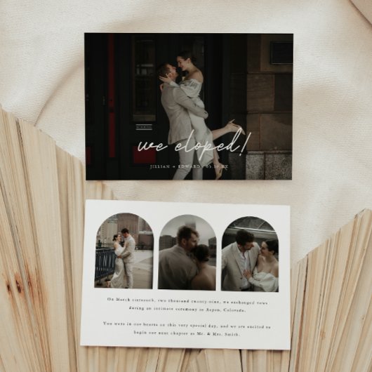 Faire-part de mariage moderne à 4 photos sous form