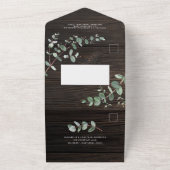 Faire-part de mariage moderne à base de eucalyptus (Dehors)