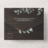 Faire-part de mariage moderne à base de eucalyptus (Verso)