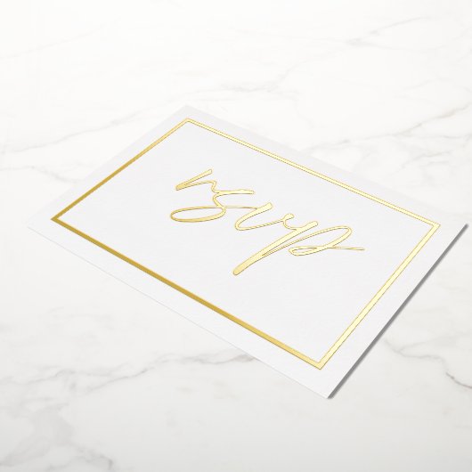 Faire-part de mariage moderne à feuille d'or (Rotation)