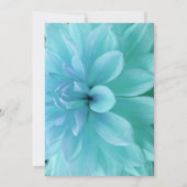 Faire-part de mariage moderne à fleurs bleues (Dos)