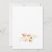 Faire-part de mariage moderne à fleurs d'orange bl (Dos)