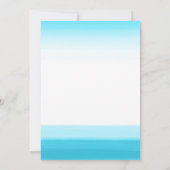 Faire-part de mariage moderne à l'aquarelle bleu c (Dos)