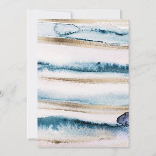 Faire-Part de Mariage Moderne à l'Aquarelle de Sty (Dos)