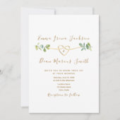 Faire-part de mariage moderne à l'eucalyptus avec (Devant)