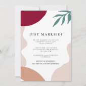 Faire-part de mariage moderne abstrait tout juste (Devant)