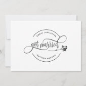 Faire-part de mariage moderne / annonce d'élopemen (Dos)