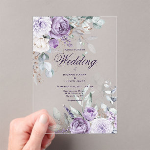Faire-part de mariage moderne aquarelle florale vi