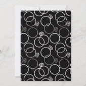 Faire-part de mariage moderne Argent Rings (Dos)