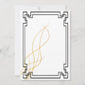 Faire-part de mariage moderne Art déco cordial (Dos)