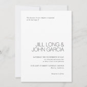 Faire-part de mariage Moderne Au Design Minimal (Devant)