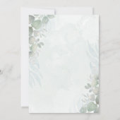 Faire-part de mariage moderne au eucalyptus vert s (Dos)