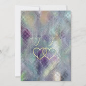 Faire-part de mariage moderne au look verre irides (Dos)