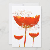 Faire-part de mariage moderne aux coquelicots cora (Dos)