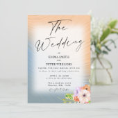 Faire-part de mariage moderne aux couleurs pastel (Debout devant)