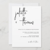 Faire-part de mariage moderne avec calligraphie él (Devant)