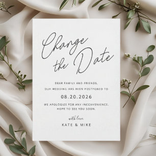 Faire-part de mariage moderne avec changement de d