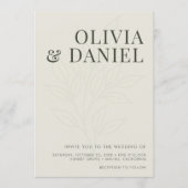 Faire-Part de Mariage Moderne avec Code QR et Phot (Devant)