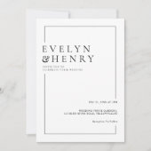 Faire-Part de Mariage Moderne avec Code QR Simple (Devant)