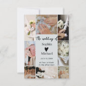 Faire-part de mariage moderne avec collage de phot (Devant)