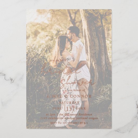 Faire-Part de Mariage Moderne avec Écriture Rustiq (Recto)