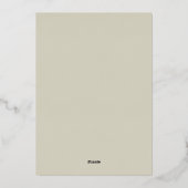 Faire-part de mariage moderne avec feuilles d'alum (Verso)