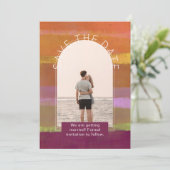 Faire-part de mariage moderne avec photo (Debout devant)