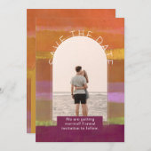 Faire-part de mariage moderne avec photo (Devant / Derrière)