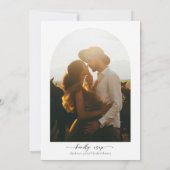 Faire-part de mariage moderne avec photo (Dos)