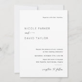 Faire-part de mariage moderne avec photo (Devant)