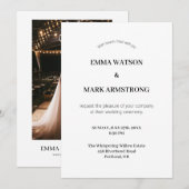 Faire-part de mariage moderne avec photo (Devant / Derrière)