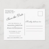 Faire-Part de Mariage Moderne avec Photo à Script (Dos)