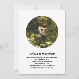 Faire-Part de Mariage Moderne avec Photo Cercle