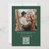 Faire-part de Mariage Moderne avec Photo et Code Q (Dos)
