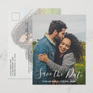 Faire-part de mariage moderne avec photo et écritu