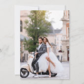Faire-part de mariage moderne avec photo et "Save (Dos)