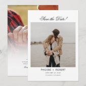Faire-part de mariage moderne avec photo et texte (Devant / Derrière)