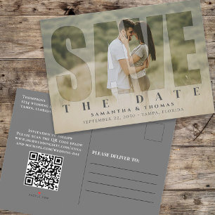 Faire-part de mariage moderne avec photo personnal