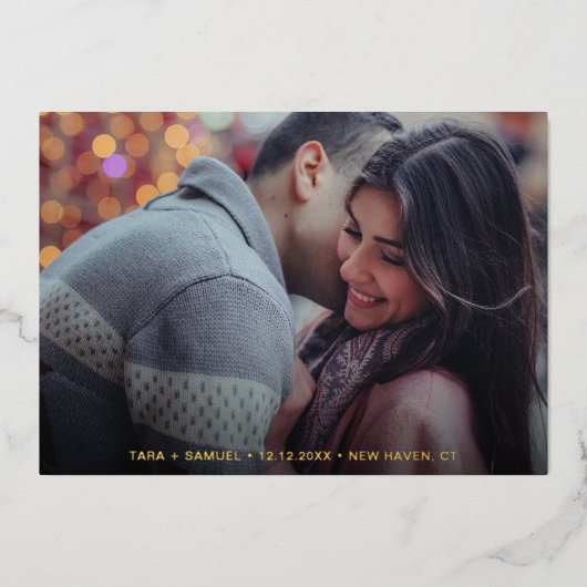 Faire-part de mariage moderne avec photo simple (Recto)