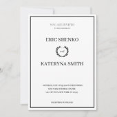 Faire-part de mariage moderne avec photo sur le do (Devant)