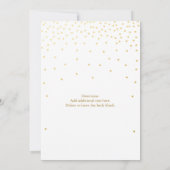 Faire-part de mariage moderne avec points de feuil (Dos)