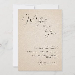 Faire-part de mariage moderne avec QR Code RSVP en