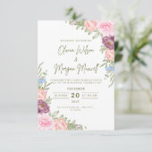 Faire-part de mariage moderne avec Save the Date (Debout devant)