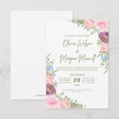 Faire-part de mariage moderne avec Save the Date (Devant / Derrière)