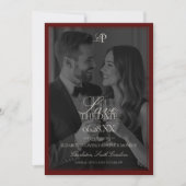 Faire-part de mariage moderne avec superposition d (Devant)