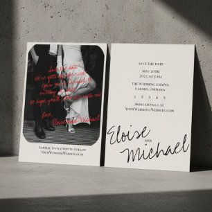Faire-part de mariage moderne avec superposition m