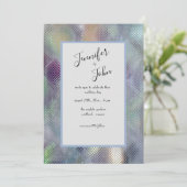Faire-part de mariage moderne avec verre iridescen (Debout devant)