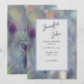 Faire-part de mariage moderne avec verre iridescen (Devant / Derrière)